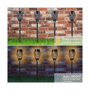 Awethone Antorcha solar con llama parpadeante luces_7