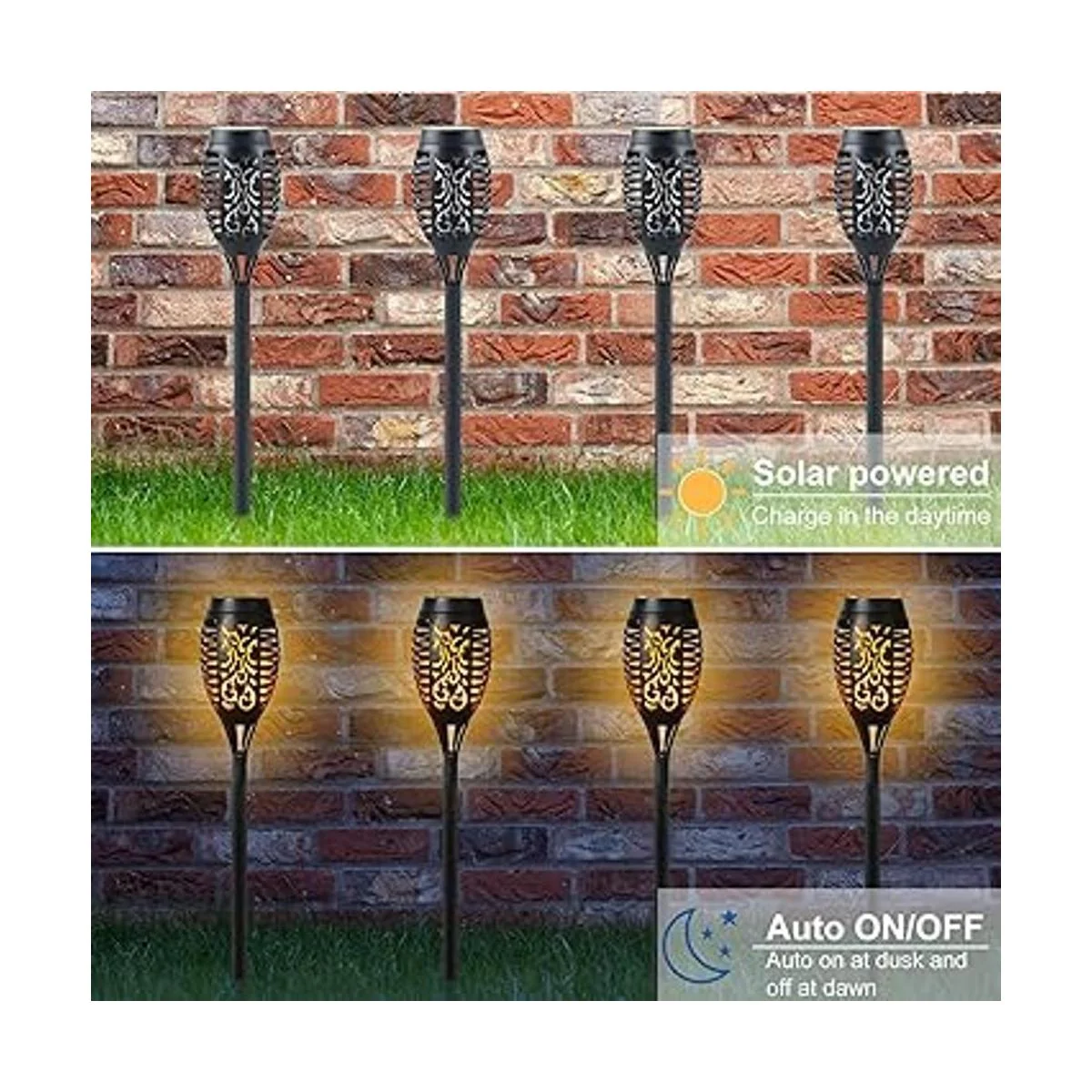 Awethone Antorcha solar con llama parpadeante luces_7