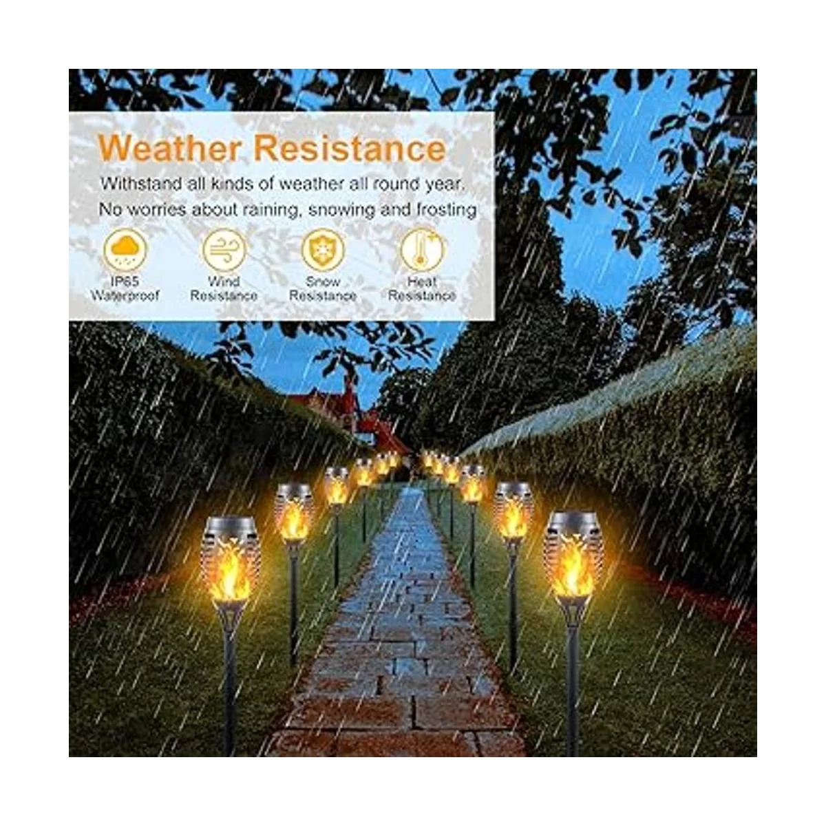 Awethone Antorcha solar con llama parpadeante luces_3