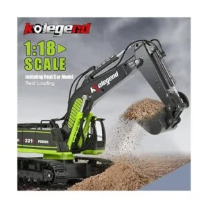 kolegend Camión de juguete de excavadora a control remoto_4