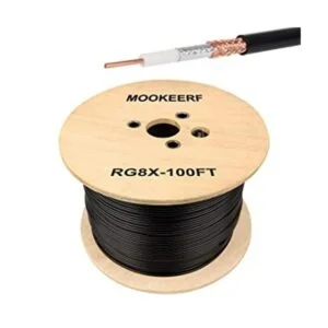 MOOKEERF RG8x Cable coaxial de 100 pies baja pérdida RG_1