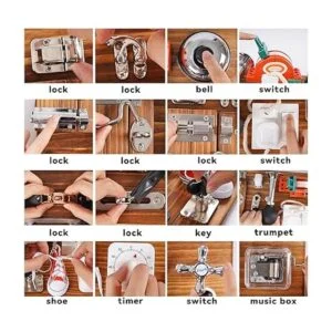 Tablero ocupado para niños pequeños Montessori de madera_4