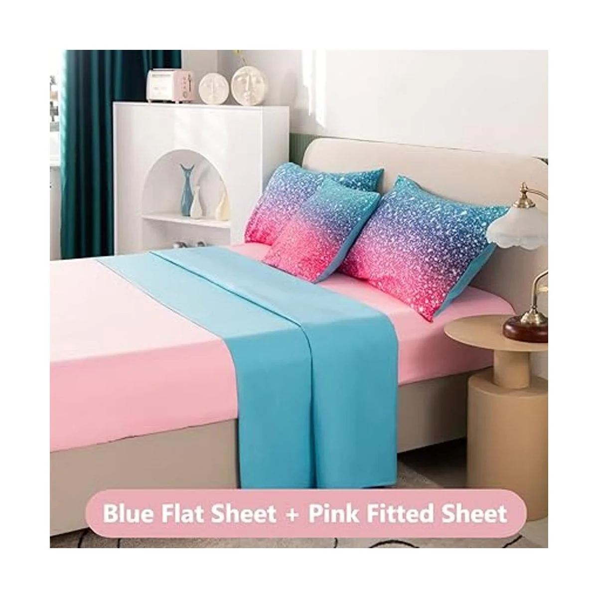 PERFEMET Juego de edredón para niñas tamaño individual 6_4