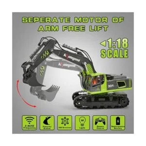 kolegend Camión de juguete de excavadora a control remoto_2