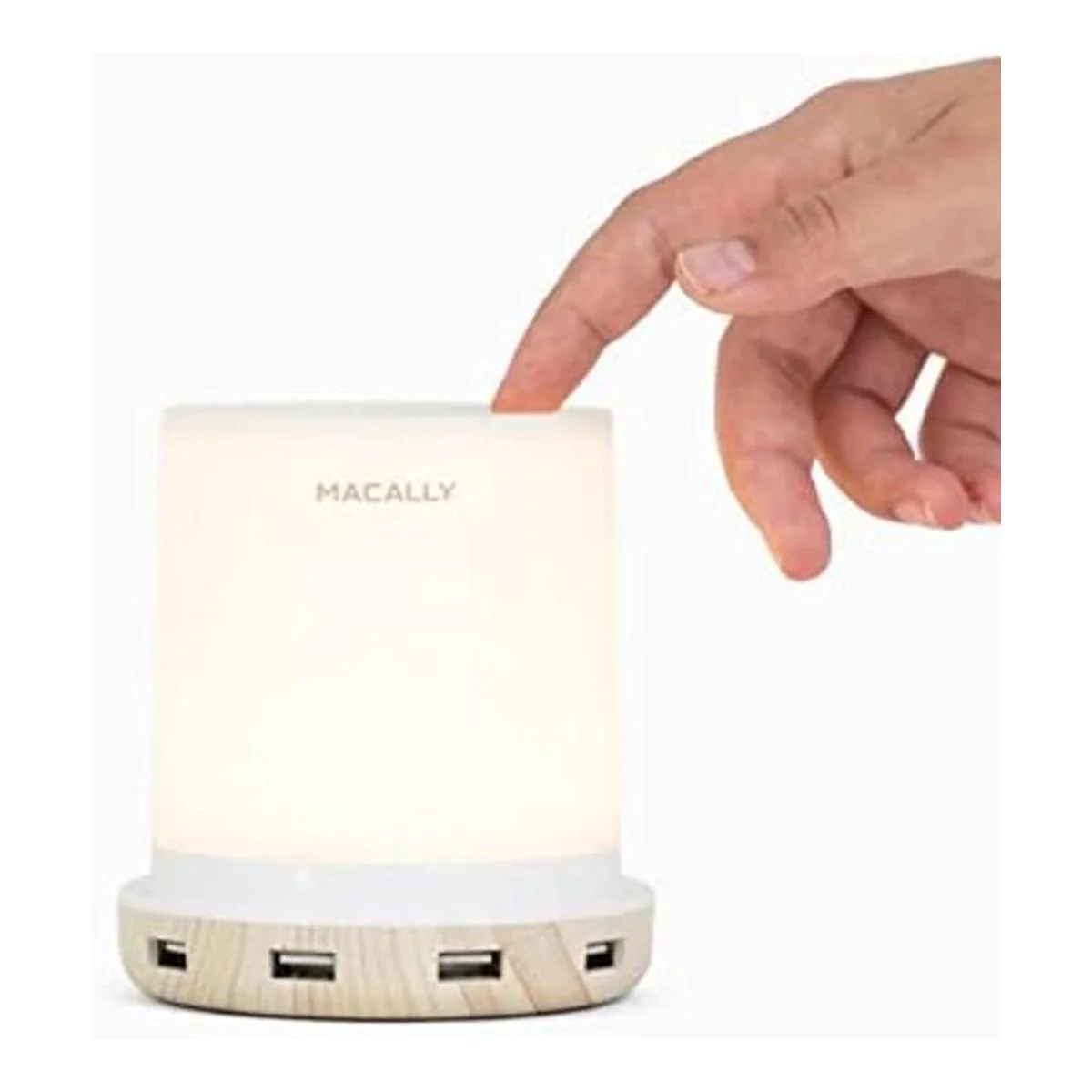 Macally Lámpara de noche de mesa con puertos USB 4_1
