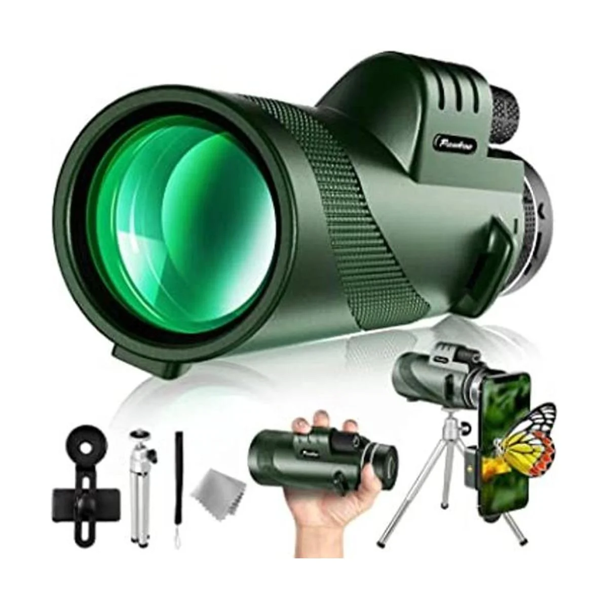 Pankoo Telescopio monocular de 40 x 60 con soporte para_1