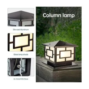 Boilyn Luces de pilar para exteriores estilo europeo_3