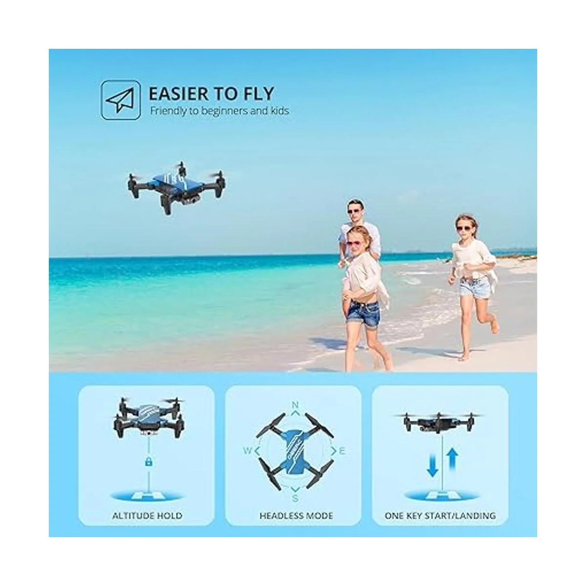 DEERC D20 dron pequeño con cámara para niños con control_5