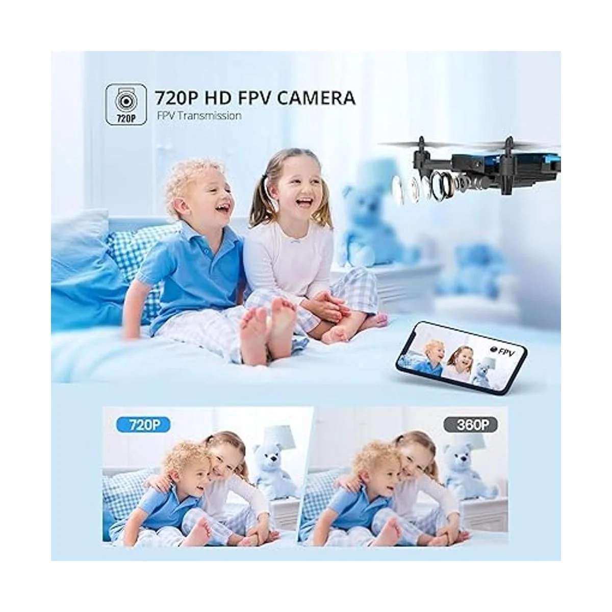 DEERC D20 dron pequeño con cámara para niños con control_2