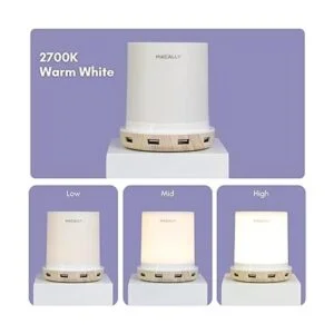 Macally Lámpara de noche de mesa con puertos USB 4_4