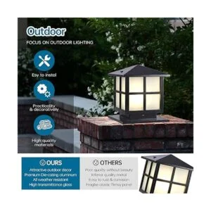 SLAWA Lámpara de poste para exteriores moderna entrada de_4