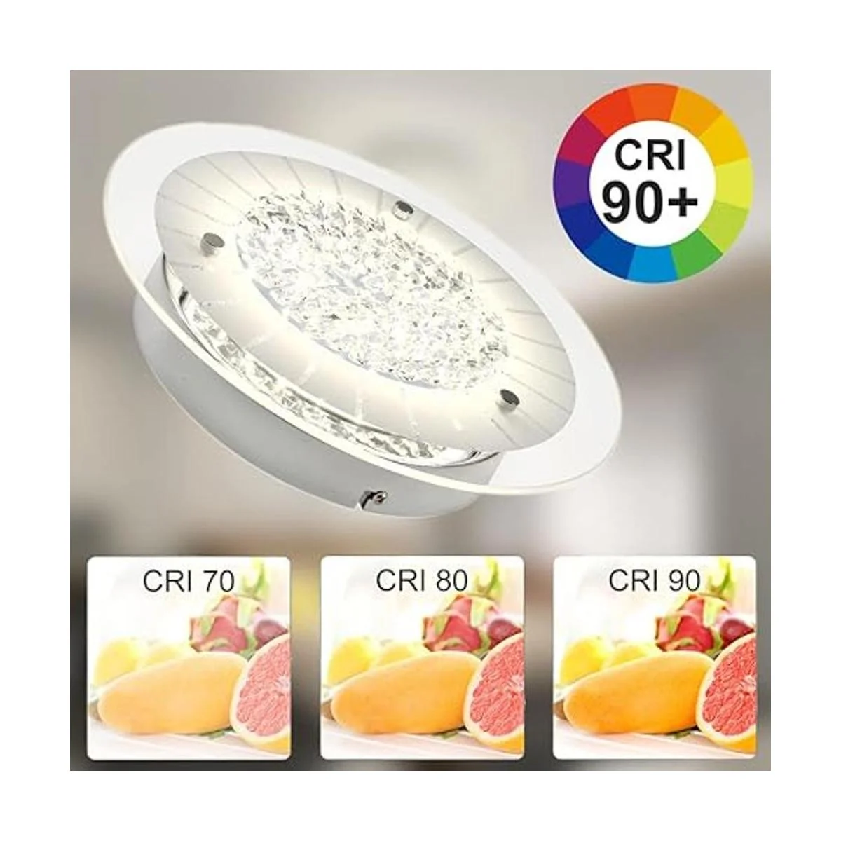 DHK wot Lámpara de techo de cristal empotrado lámpara de_5