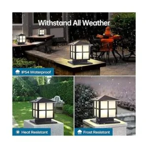 SLAWA Lámpara de poste para exteriores moderna entrada de_3