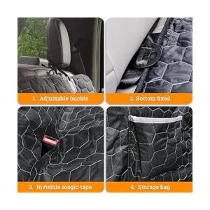 Meginc Funda de asiento para perro de camión para asiento_6