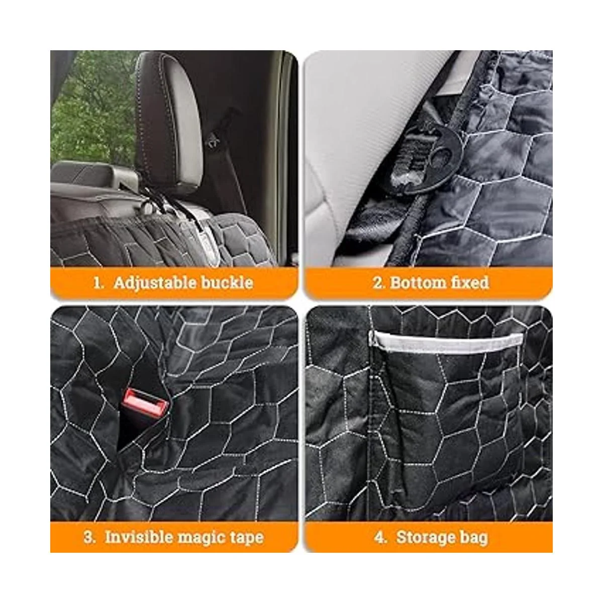 Meginc Funda de asiento para perro de camión para asiento_6