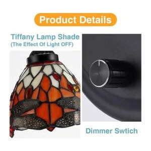 Tiffany Lámpara de pared con interruptor regulable_2