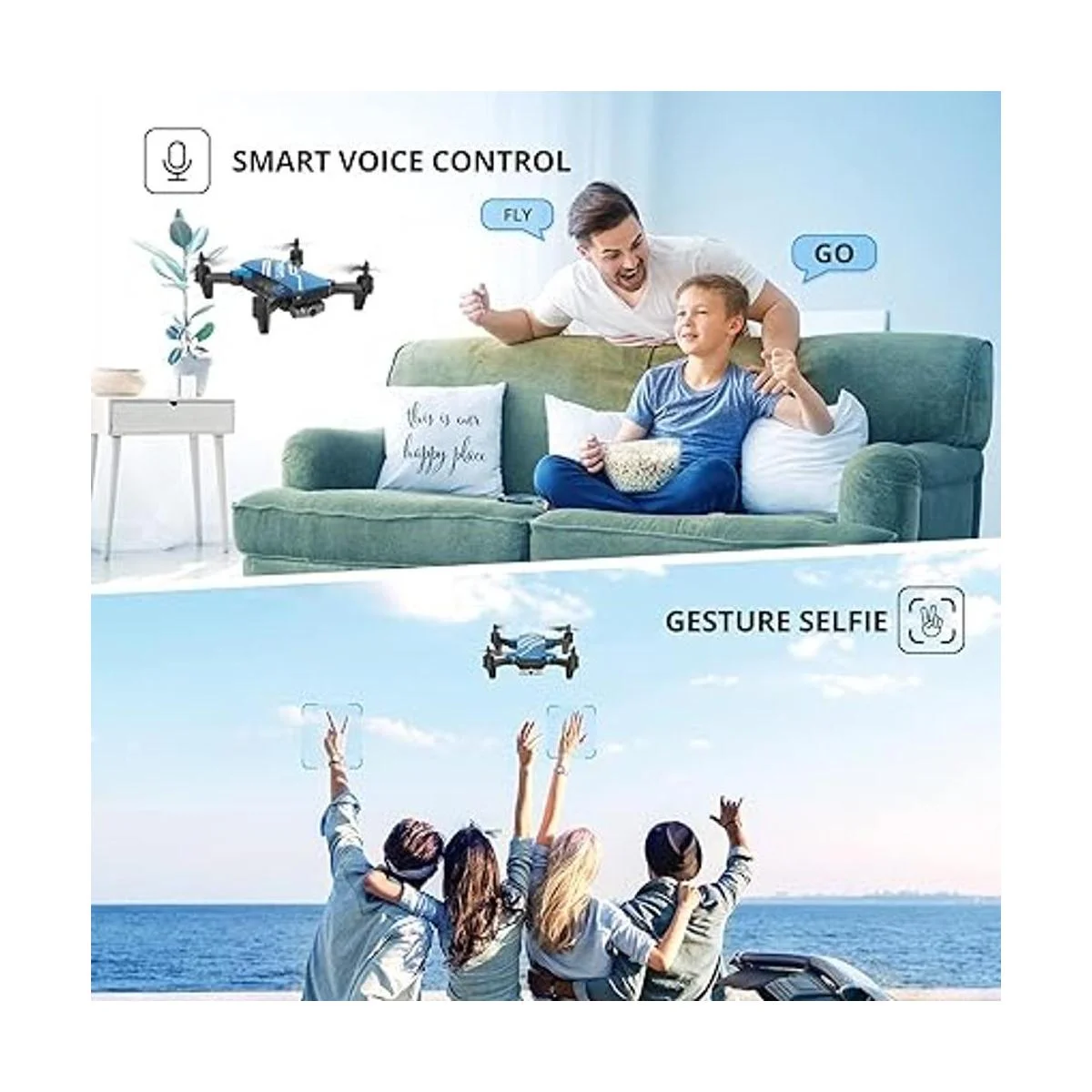 DEERC D20 dron pequeño con cámara para niños con control_3