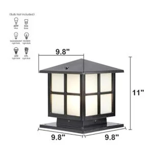 SLAWA Lámpara de poste para exteriores moderna entrada de_2