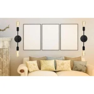 BANGANMA 2 lámparas de tocador de baño negras claras_7