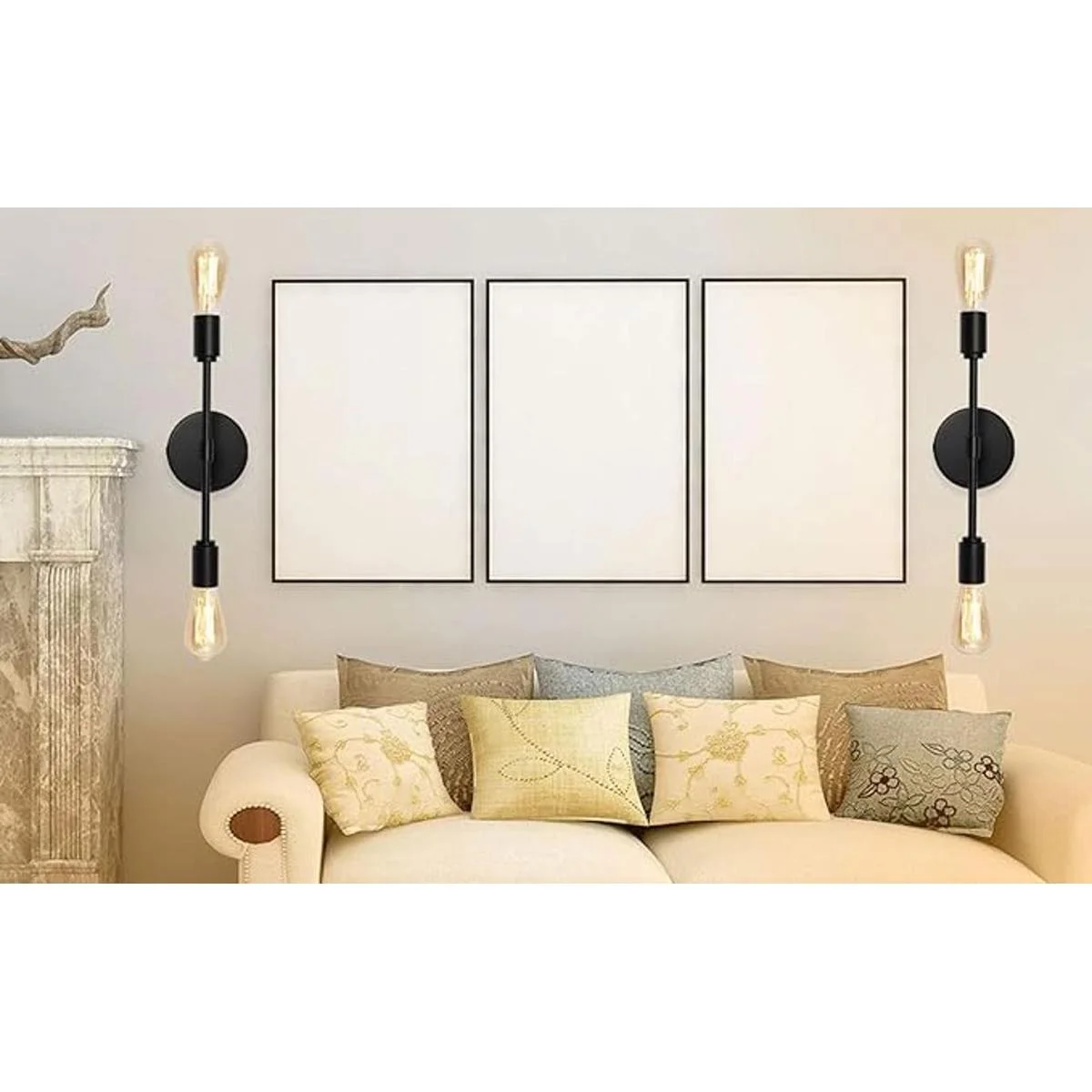 BANGANMA 2 lámparas de tocador de baño negras claras_7