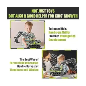 kolegend Camión de juguete de excavadora a control remoto_5