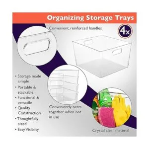 ClearSpace Contenedores de almacenamiento de plástico XL_4