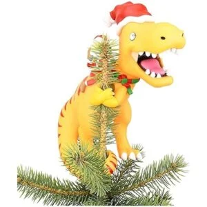 Tree Buddees Santa Riding a TRex Decoración divertida_3