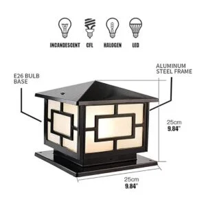 Boilyn Luces de pilar para exteriores estilo europeo_2