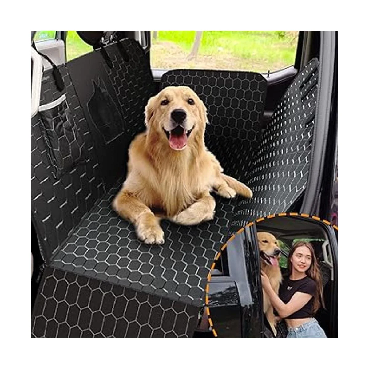 Meginc Funda de asiento para perro de camión para asiento_5