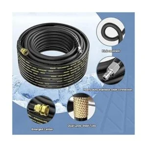 POHIR Manguera de lavado a presión de 50 pies con conexión_2