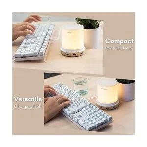 Macally Lámpara de noche de mesa con puertos USB 4_2