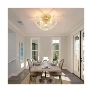 Sputnik Lámpara de techo empotrada con diseño de flores_2