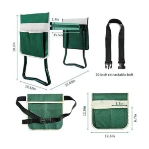 Bdl Taburete de jardín plegable para jardín con 2_6