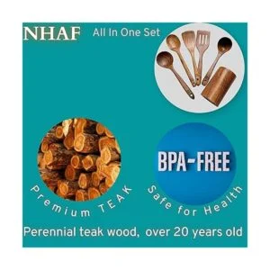 NHAF Cucharas de madera para cocinar juego de utensilios_4