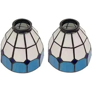 HUIMEIJU Tiffany Juego de 2 lámparas de ventilador de_2