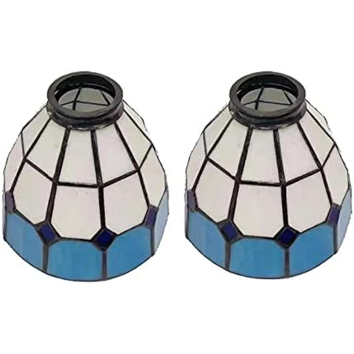 HUIMEIJU Tiffany Juego de 2 lámparas de ventilador de_2