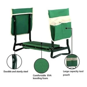 Bdl Taburete de jardín plegable para jardín con 2_5