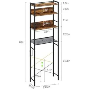 Rolanstar Almacenamiento sobre el inodoro ahorro de_7