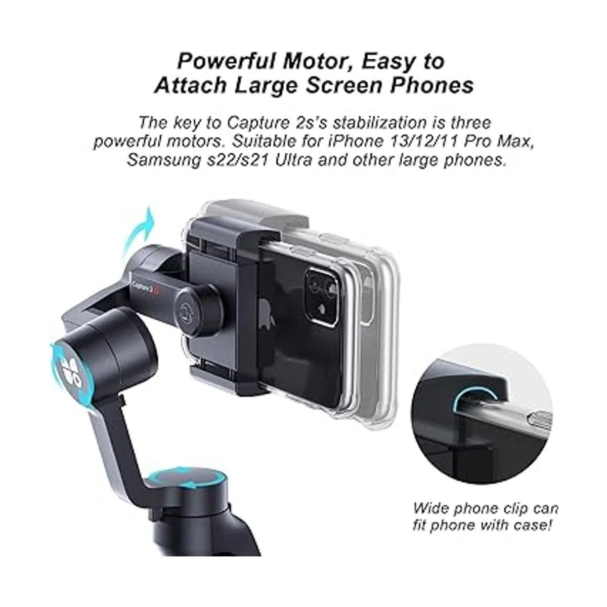 Estabilizador de cardán de 3 ejes para iPhone 13 12 11 Pro_5