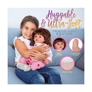 Muñecas Reborn Muñeca de bebé realista de 18 pulgadas con_4