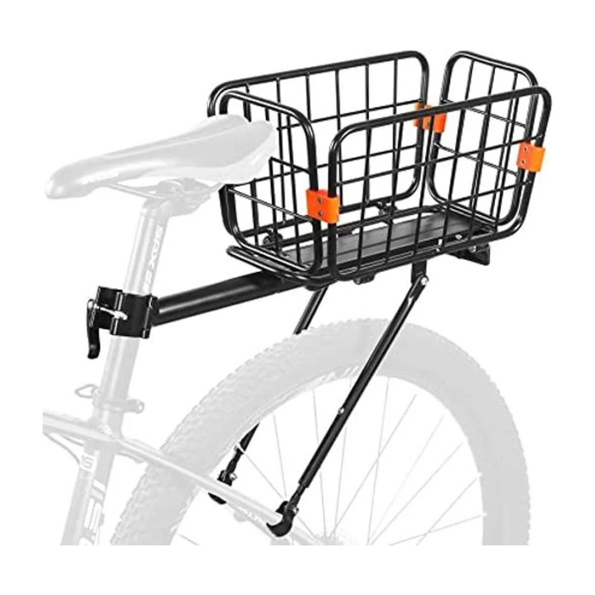 ANGGOER Rear Bike Rack with Basket 165 LB Load Bike Rear_1