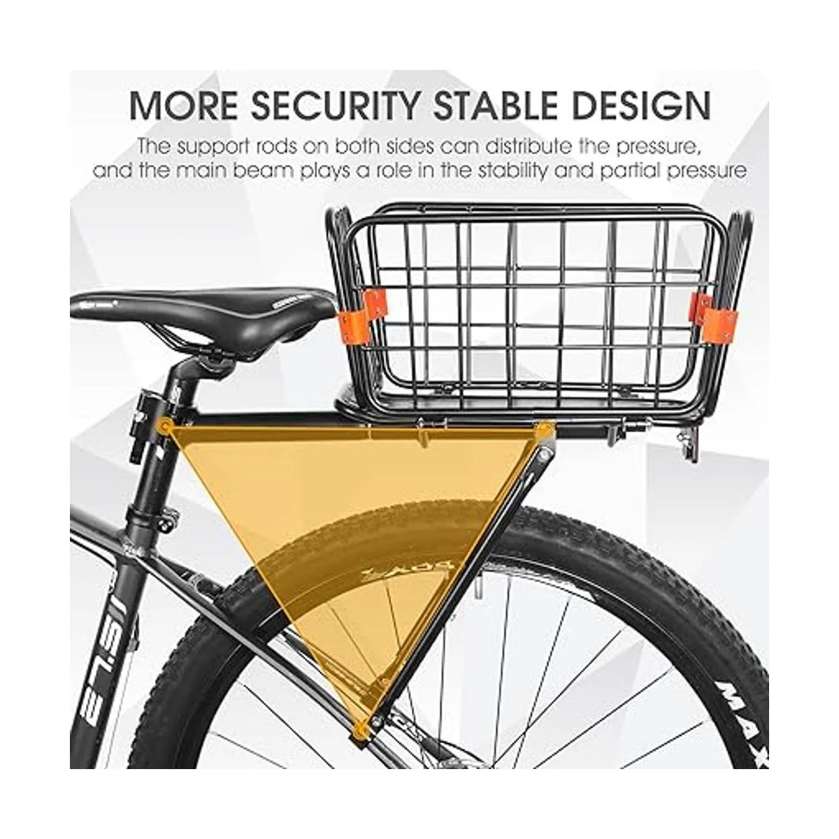 ANGGOER Rear Bike Rack with Basket 165 LB Load Bike Rear_3