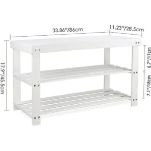 SMIBUY Banco de bambú para zapatos organizador de zapatos_7