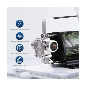 TIGEROAR Bomba de transferencia de agua de 12 V CC 330_2