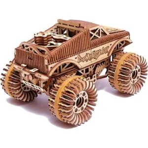 Wood Trick Monster Pickup Car Rompecabezas de madera 3D_2