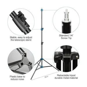 Photography Light Stand 9.33 Ft 2.8M Heavy Duty Aluminum_2