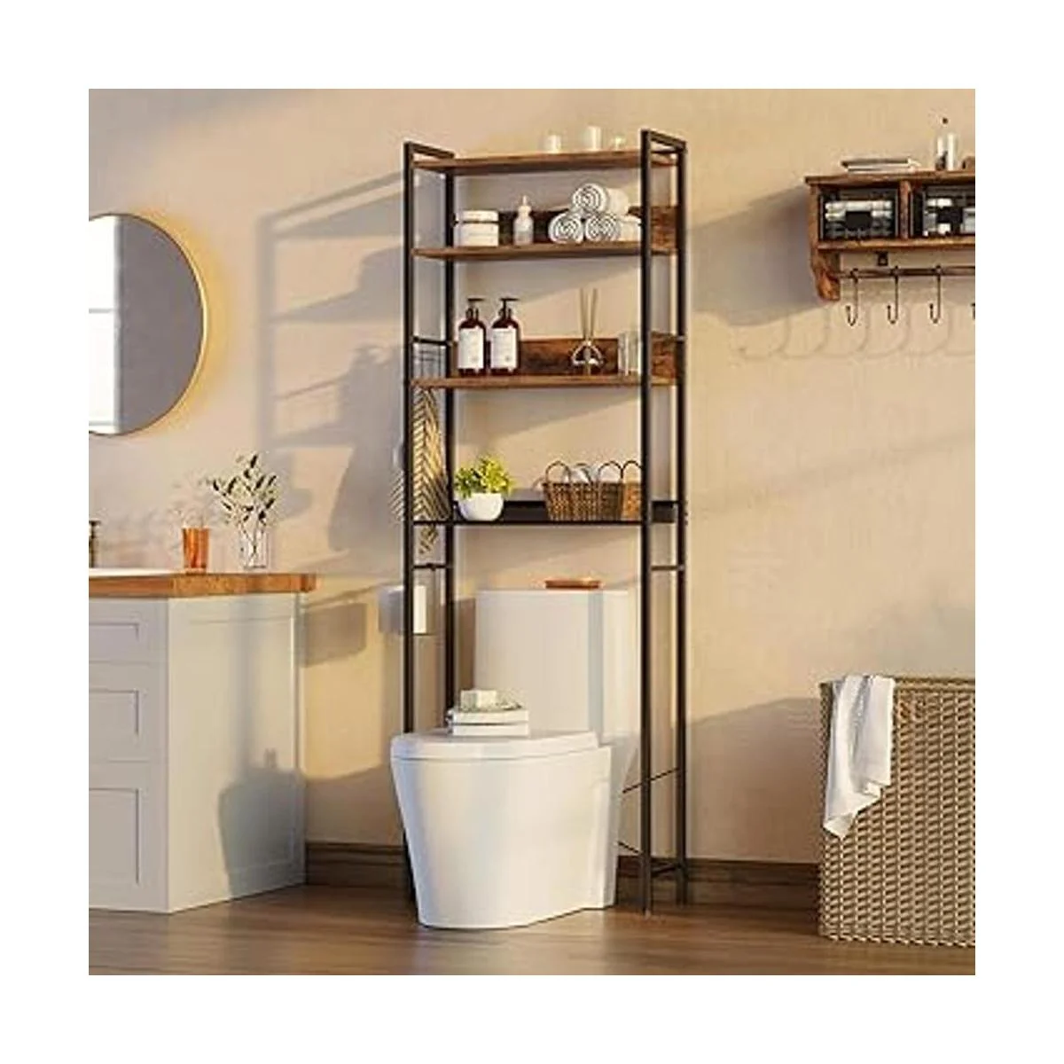 Rolanstar Almacenamiento sobre el inodoro ahorro de_2