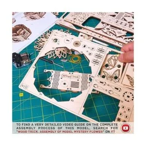 Wood Trick Mystery Flower Fr Elise Kit de caja de música_5