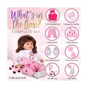 Muñecas Reborn Muñeca de bebé realista de 18 pulgadas con_2