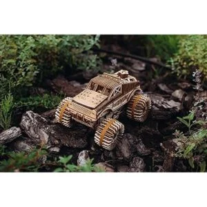 Wood Trick Monster Pickup Car Rompecabezas de madera 3D_3